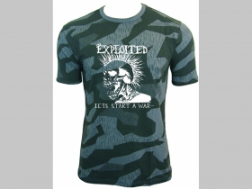 Exploited  - Lets start a War....nočný maskáč-Nightcamo SPLINTER, pánske tričko 100%bavlna